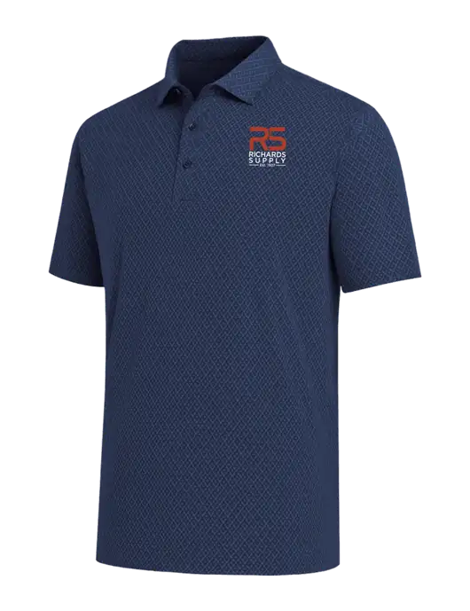 Callaway All-Over Stitched Dark Navy Chev Polo  w/Richards Supply Logo