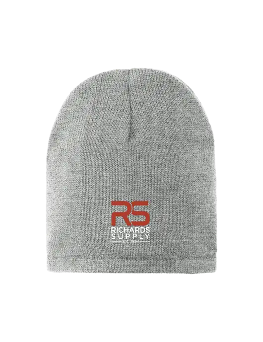 Dark Medium Grey Fleece-Lined Beanie Cap w/Richards Supply Logo