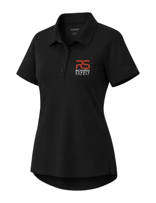OGIO Womens Envision Black Polo w/Richards Supply Logo