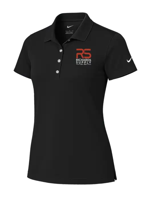 Nike Womens Black Tech Basic Dri-FIT Polo
 w/Richards Supply Logo