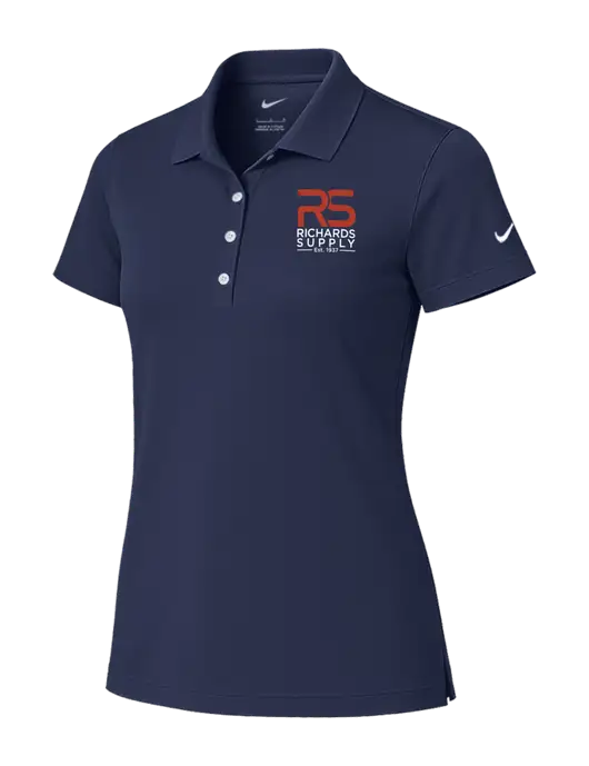 Nike Womens Dark Navy Tech Basic Dri-FIT Polo
 w/Richards Supply Logo