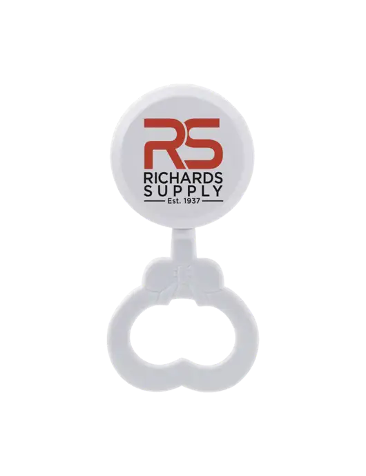 White Baby Rattle w/Richards Supply Logo