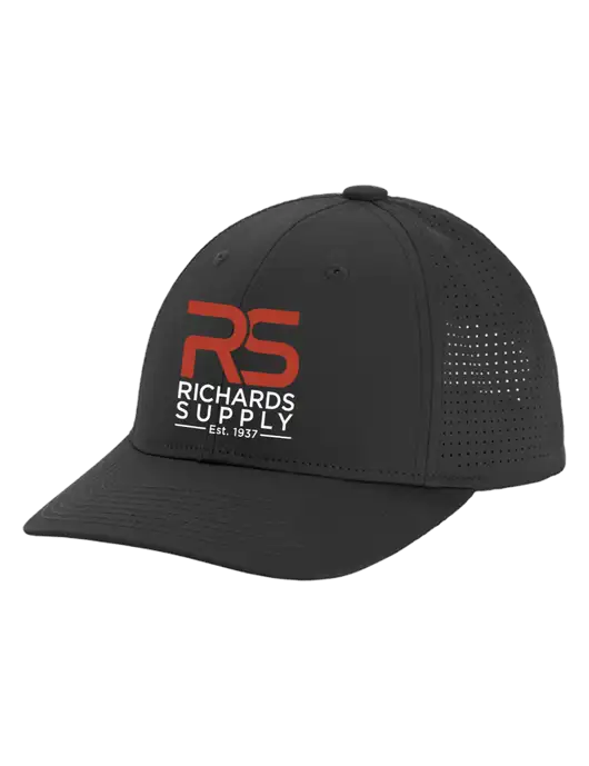 Pro-Cut Structured Snapback with Pinhole Mesh Very Dark Grey Cap w/Richards Supply Logo