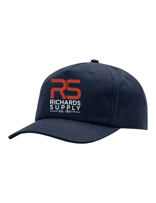 Richardson 5-Panel Navy Relaxed Gramps Cap w/Richards Supply Logo