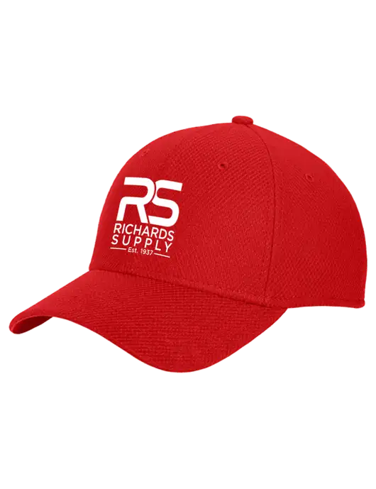 New Era Diamond Era Red Stretch Cap w/Richards Supply Logo