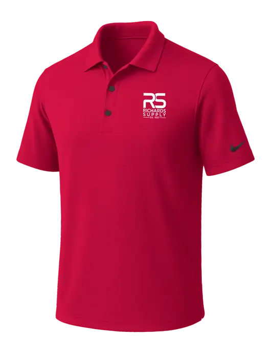 NIKE Red Dri-Fit Micro Pique Polo w/Richards Supply Logo