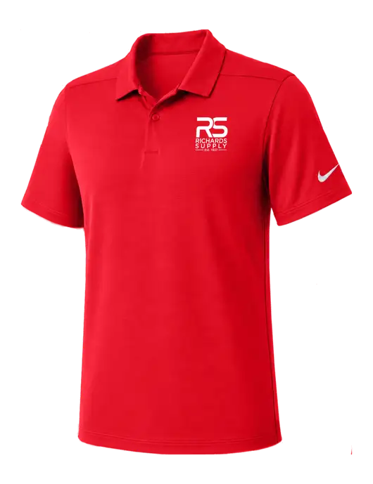 Nike Red Dry Essential Solid Polo w/Richards Supply Logo