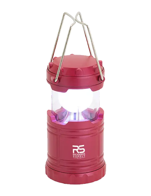 Red Mini Retro Lantern w/Richards Supply Logo
