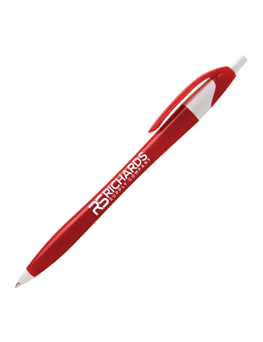 Novella Red/White Executive Pen - Blue Ink w/Richards Supply Logo