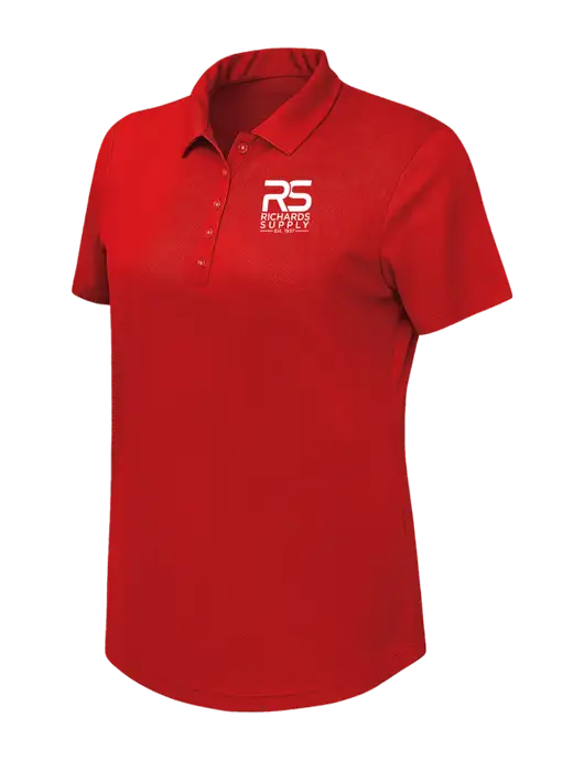 Callaway Womens Birdseye Red Polo w/Richards Supply Logo