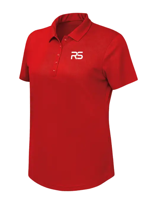 Callaway Womens Birdseye Red Polo w/Icon Logo