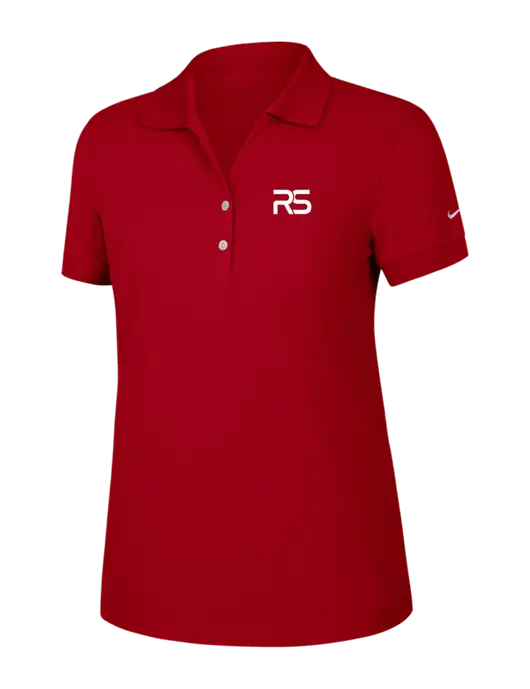 Nike Womens Dri-FIT Classic Red Polo w/Icon Logo