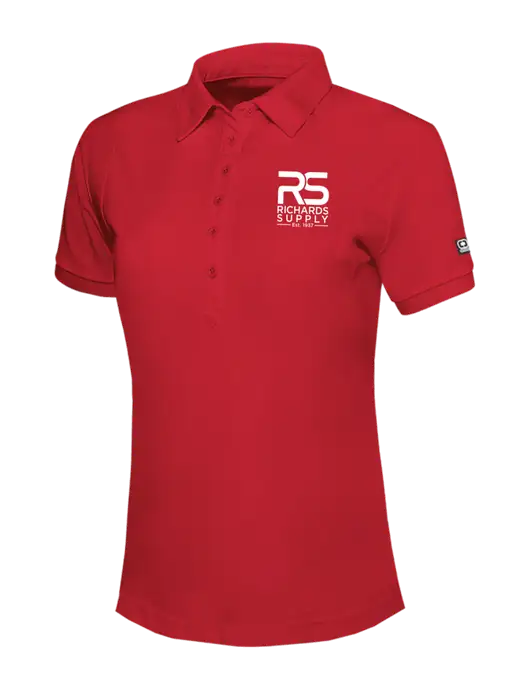 OGIO Womens Red Jewel Polo w/Richards Supply Logo