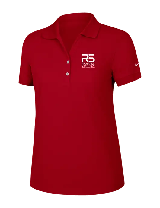 Nike Womens Dri-FIT Classic Red Polo w/Richards Supply Logo